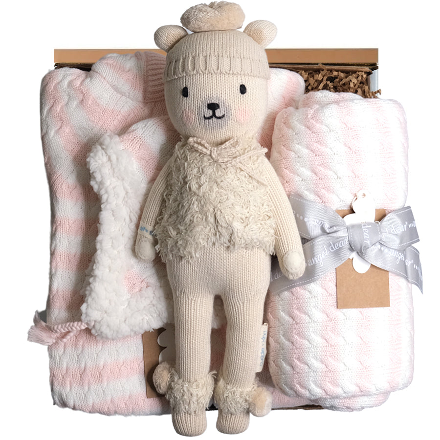 Winter Cuddles Gift Box, Pink - Heirloom Edition - HoneyBug 